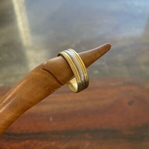 Very Solid 18K & Platinum Two-Tone Men's Ring